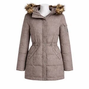 Size XXS Lauren Ralph Lauren Women’s Down Filled Winter Parka Jacket Grey